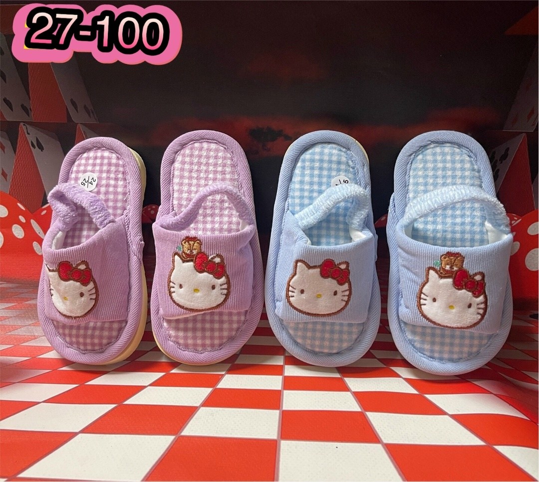 детские домашние тапочки,тапочки для девочек,тапочки домашние,домашние тапочки хелло китти,тапочки домашние детские для девочек