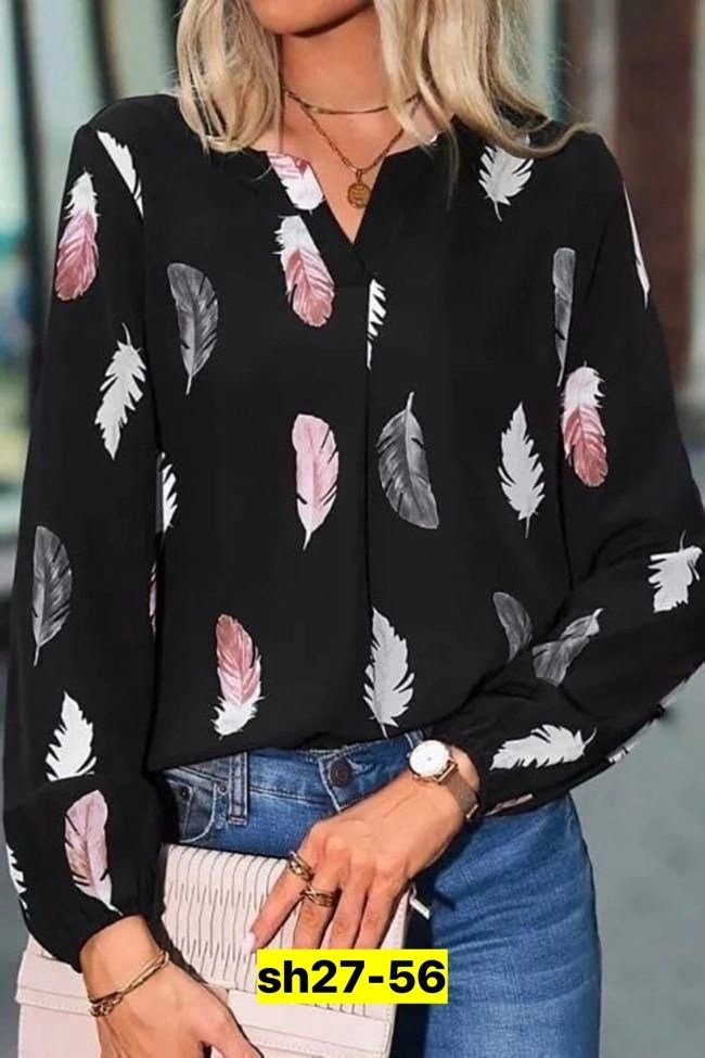 женская кофточка,блузка женская,женская шифоновая блузка с длинными рукавами,женская блуза,блуза с перьями