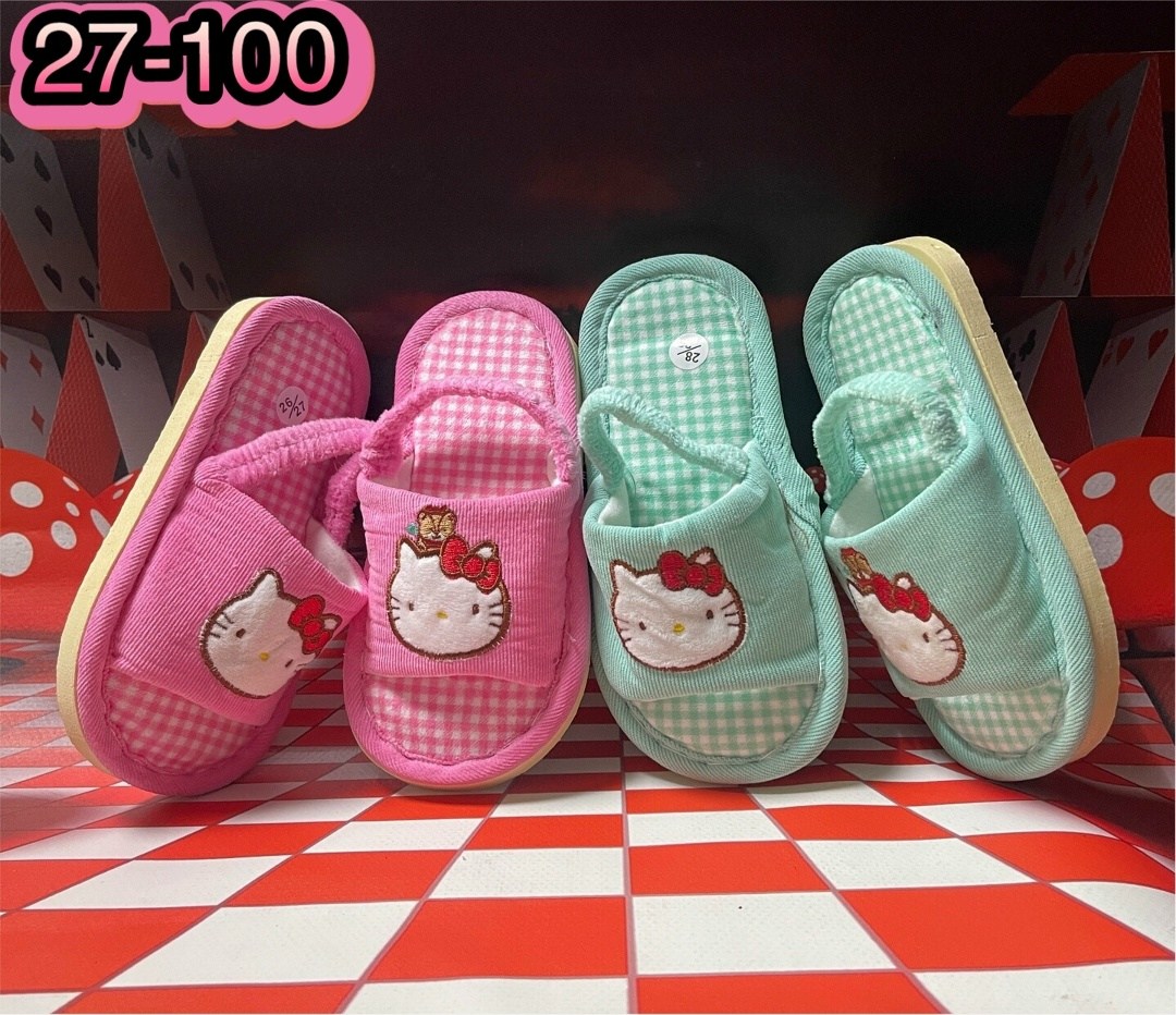 детские домашние тапочки,тапочки для девочек,тапочки домашние,домашние тапочки хелло китти,тапочки домашние детские для девочек