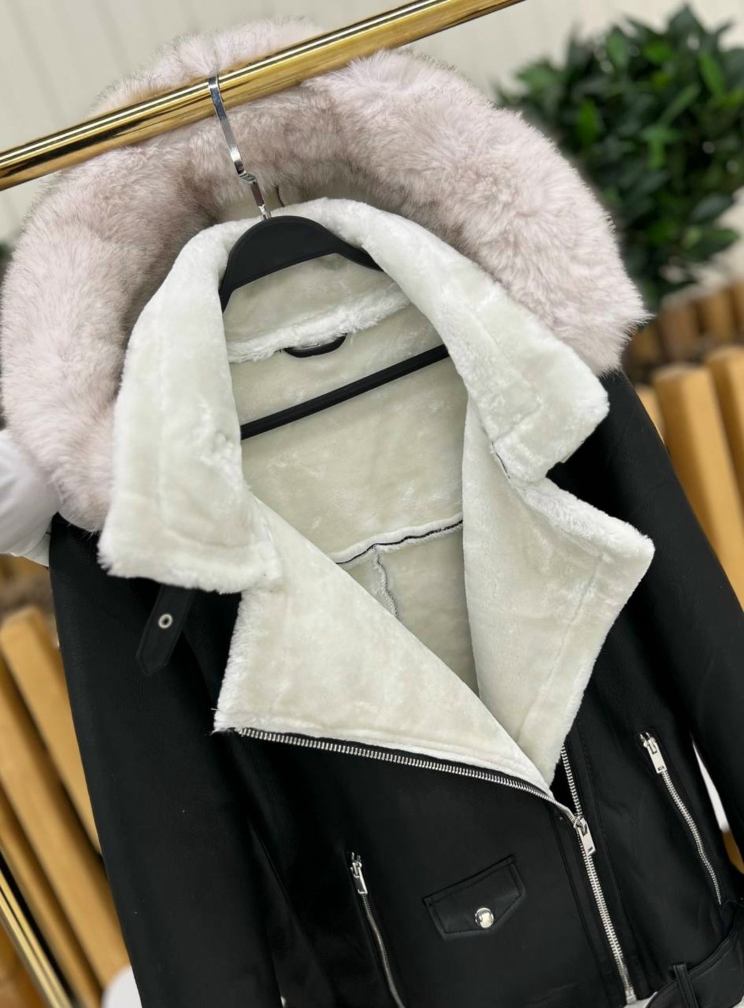 кожаная куртка,женская куртка из искусственной кожи,дубленка женская пилот авиатор,куртка из искусственной кожи,aftf basic дубленка черная авиатор