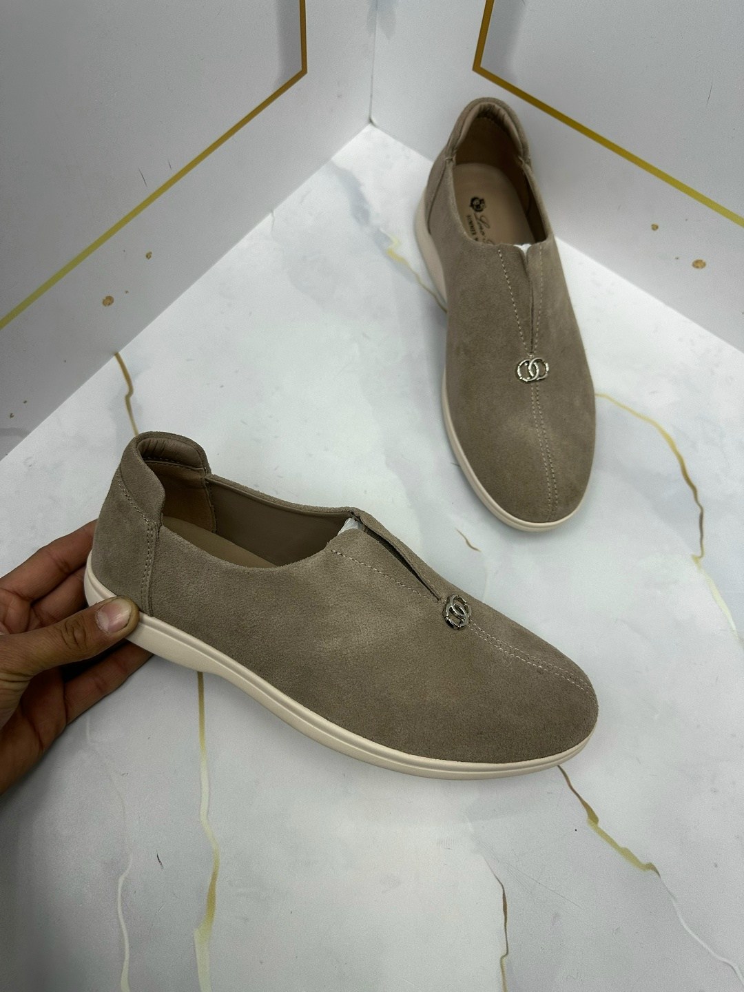 ,лоферы замш, лоферы женские,повседневная ,лоферы loro piana женские