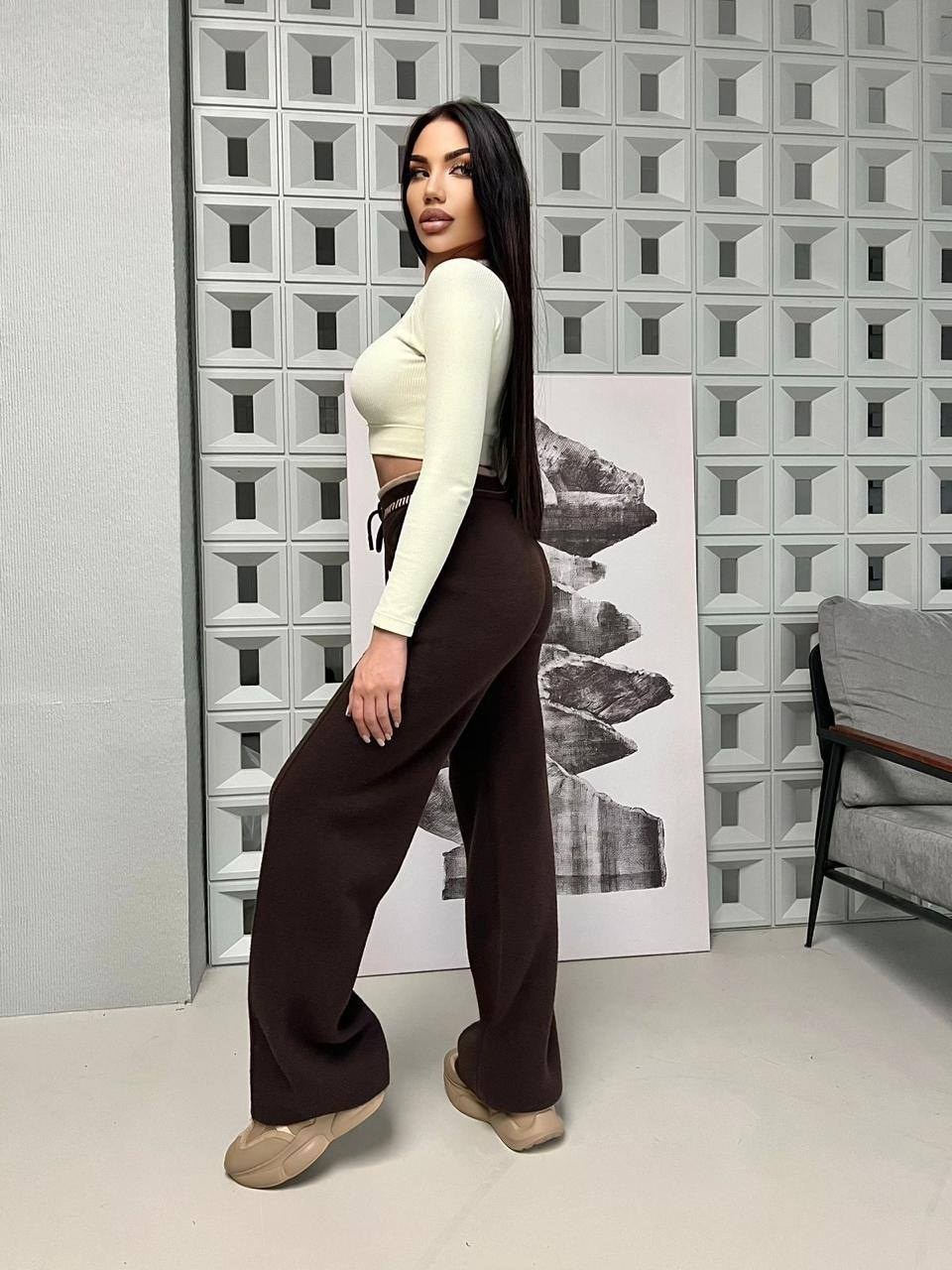 женский брюки,брюки коричневые,широкие брюки,стильные брюки,штаны широкие