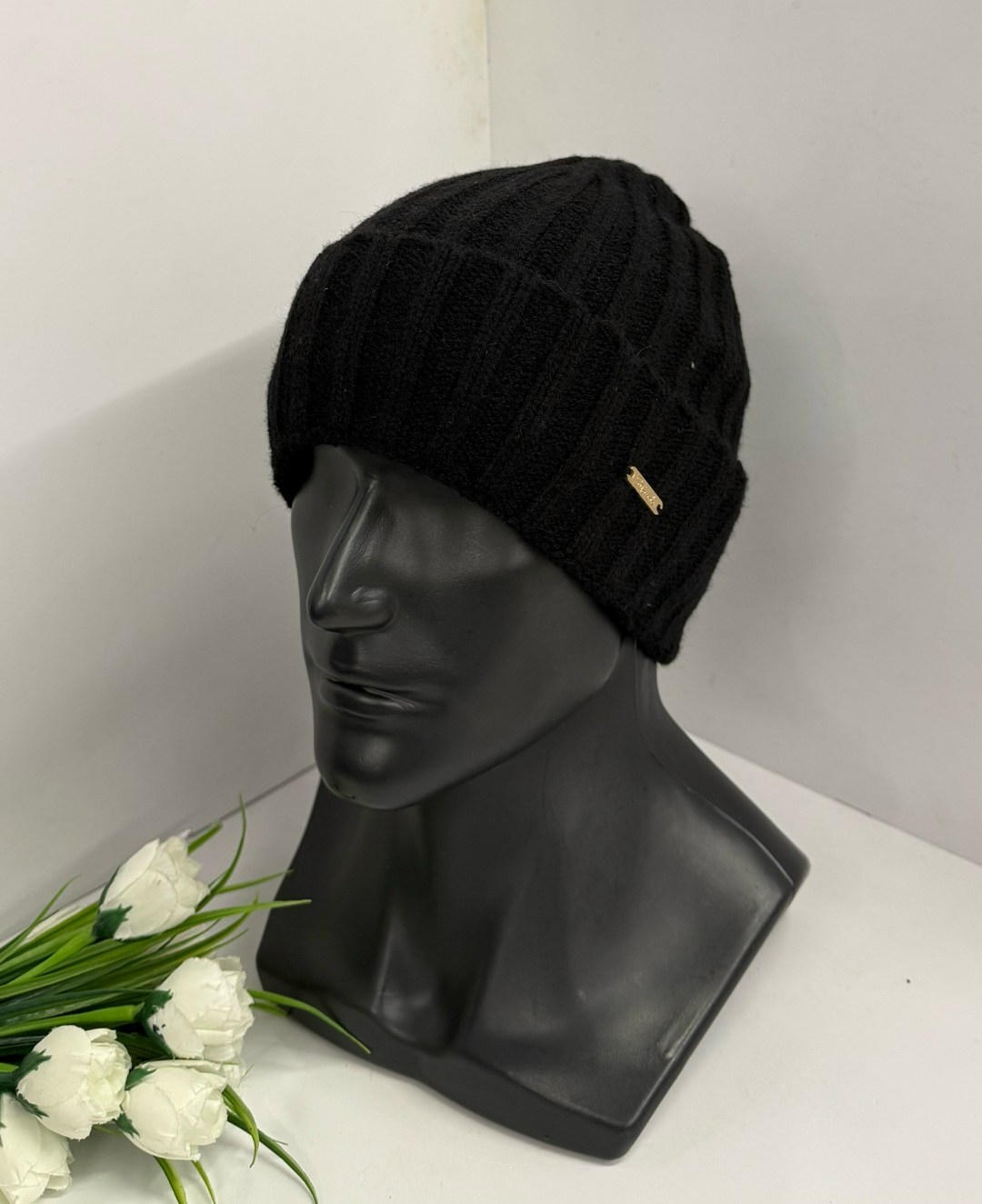 шапка мужская,вязаная мужская шапка,шапка мужская зимняя,шапка мужская с отворотом,шапка мужская классическая