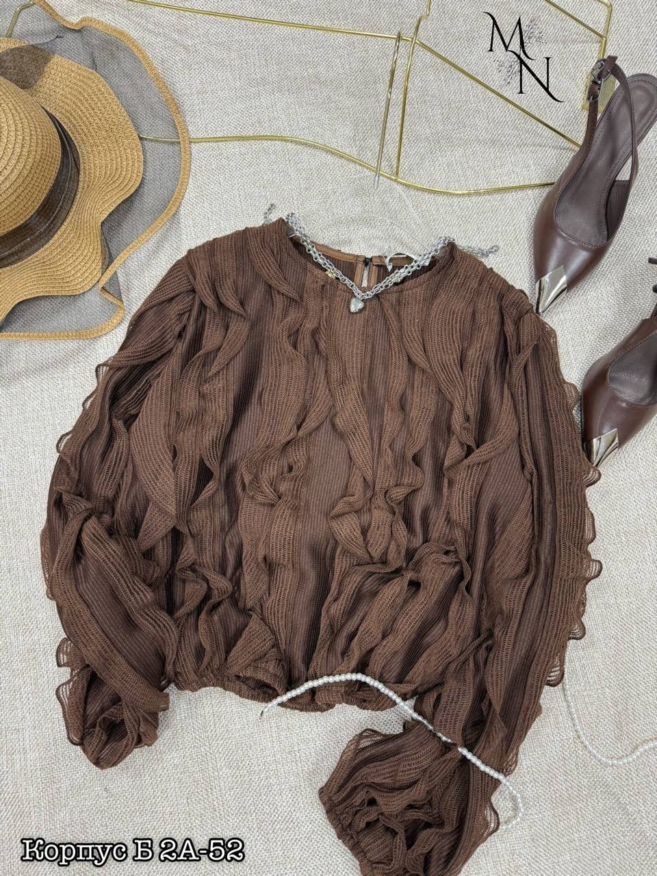блузка с оборками,блузка элегантная,шифоновая блузка,женская блуза,повседневная блузка