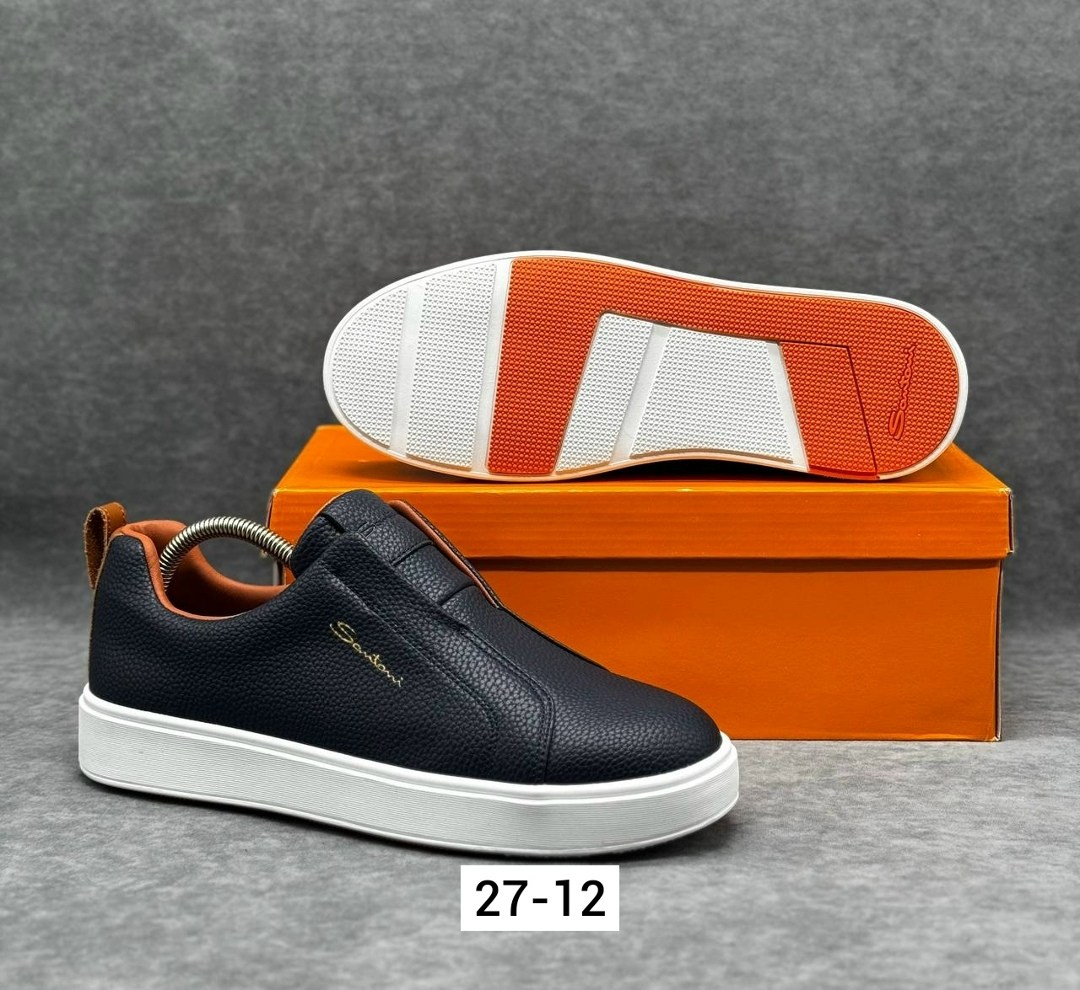 ,слипоны мужские,слипоны santoni, мужская,кеды мужские кожаные