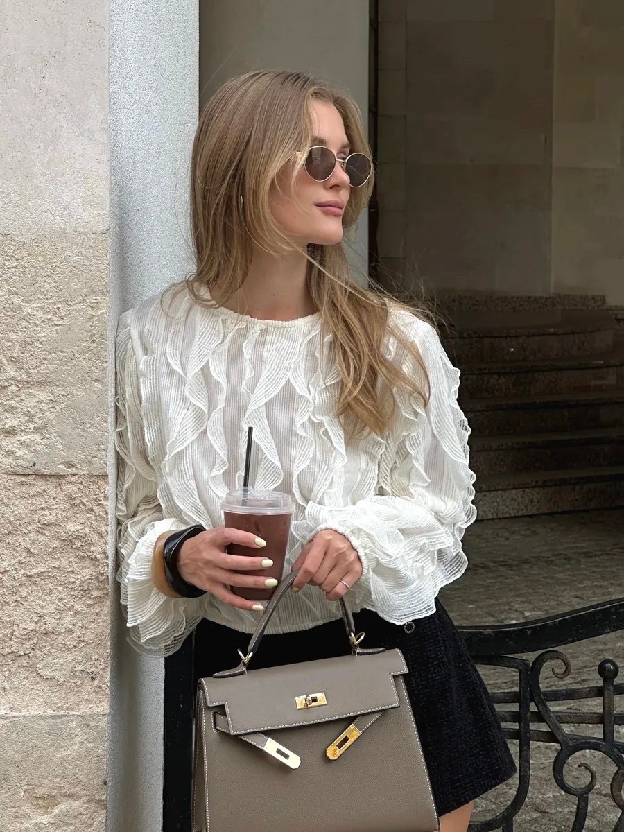 бархатная юбка,юбка плиссе,блуза,женские джемпера