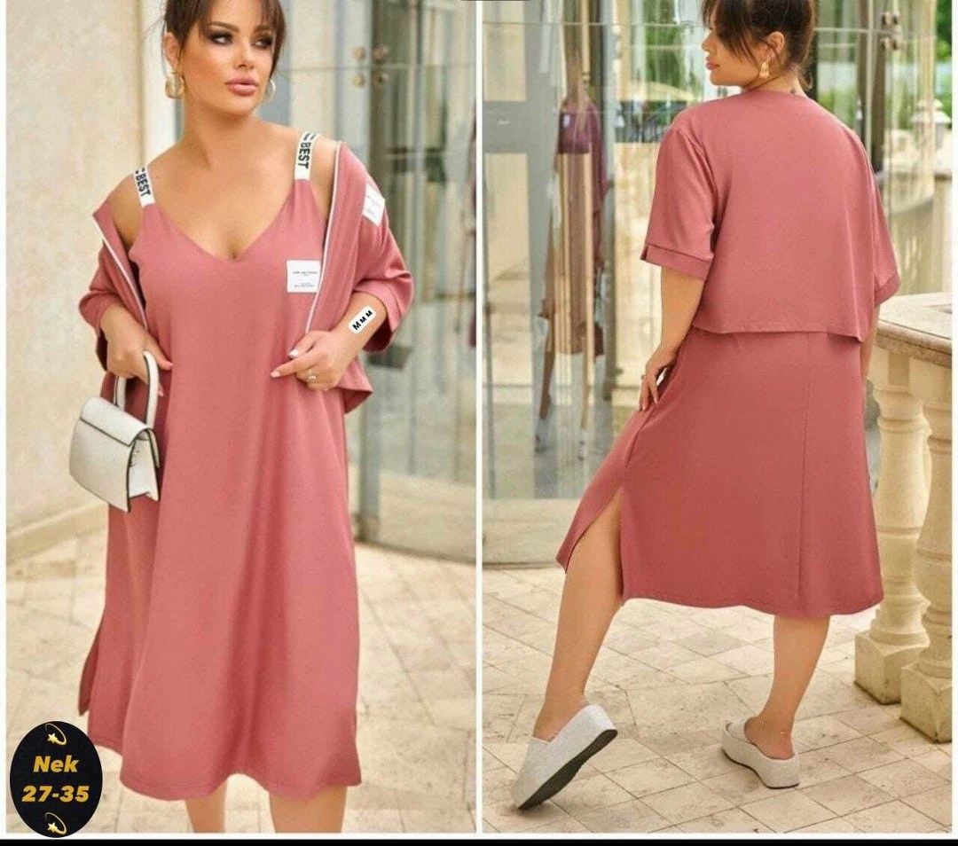 женское платье больших размеров,платье накидка,повседневные платья,платье женская,платье комплект