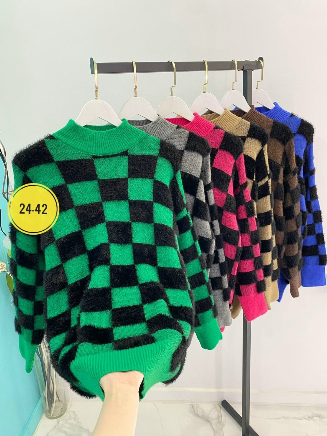 свитер для девочек,свитер в клетку,свитера женские,свитер,свитеры модные