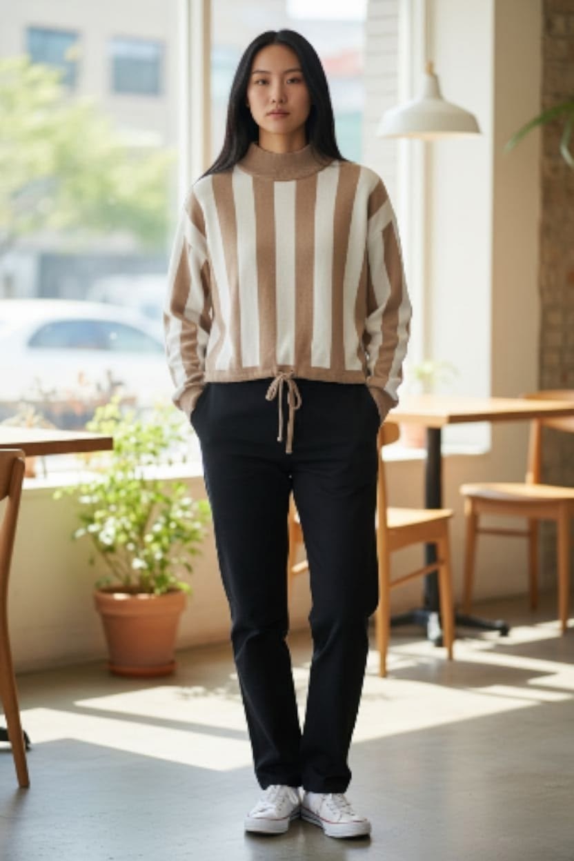 свитер в полоску,серый свитер,свитер с высоким воротом,женский свитер,джемпер