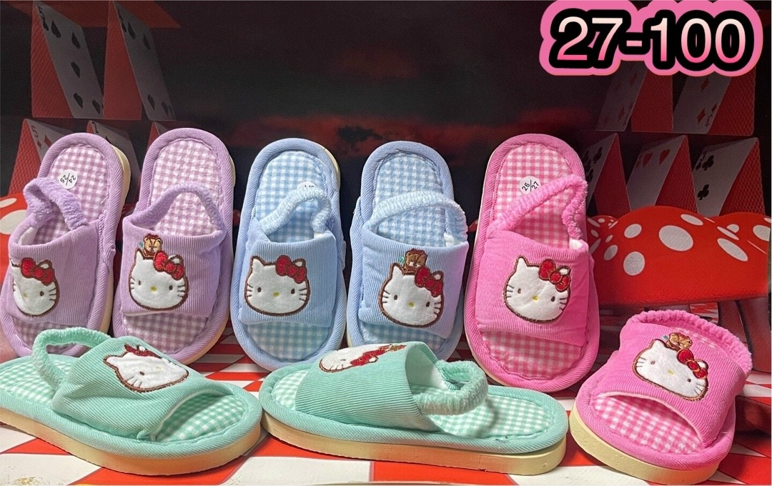 детские домашние тапочки,тапочки для девочек,тапочки домашние,домашние тапочки хелло китти,тапочки домашние детские для девочек