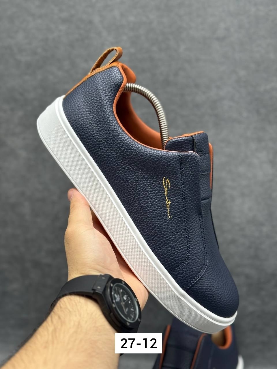 ,слипоны мужские,слипоны santoni, мужская,кеды мужские кожаные