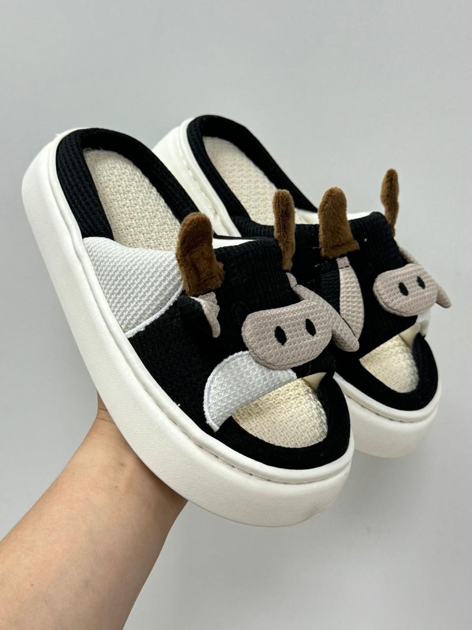 тапочки корова,домашние тапочки,милые тапочки,домашние тапочки женские,тапочки для дома