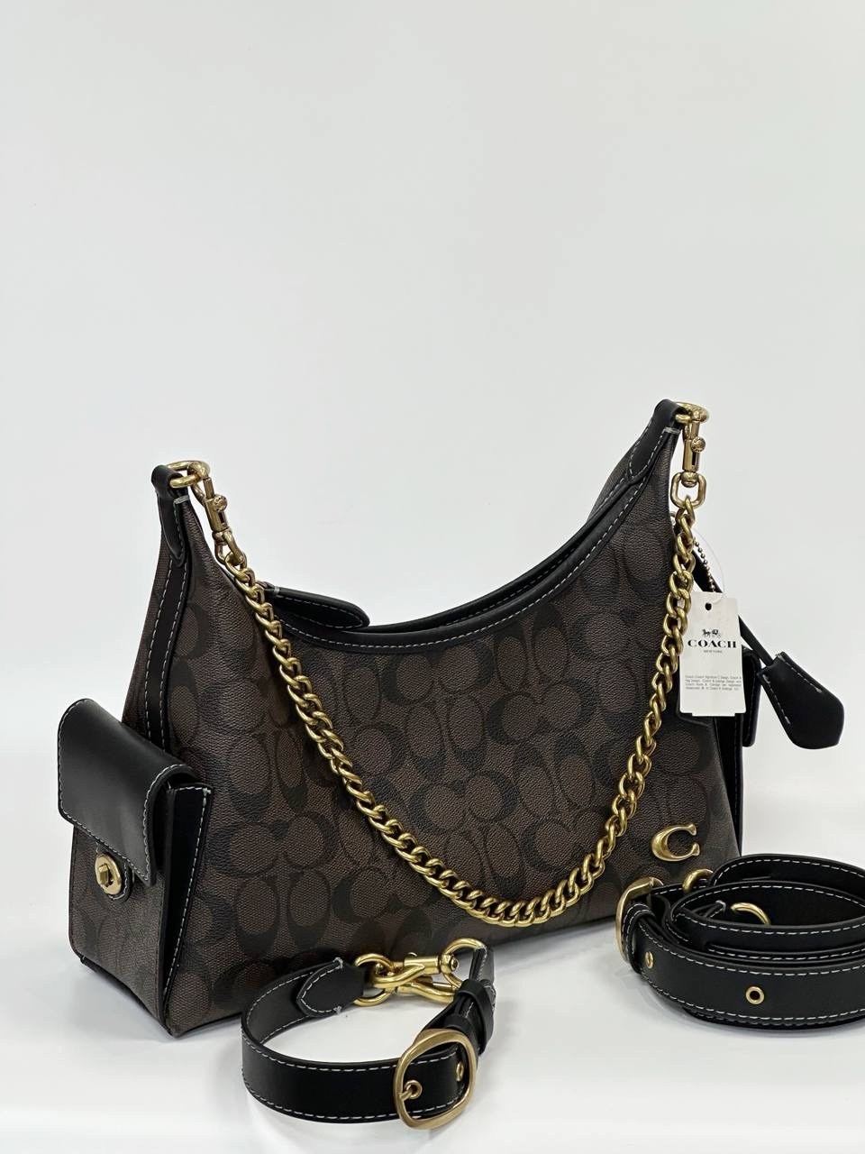 сумка женская,сумка,черная сумка женская,сумка женская с цепью,сумка с цепочкой