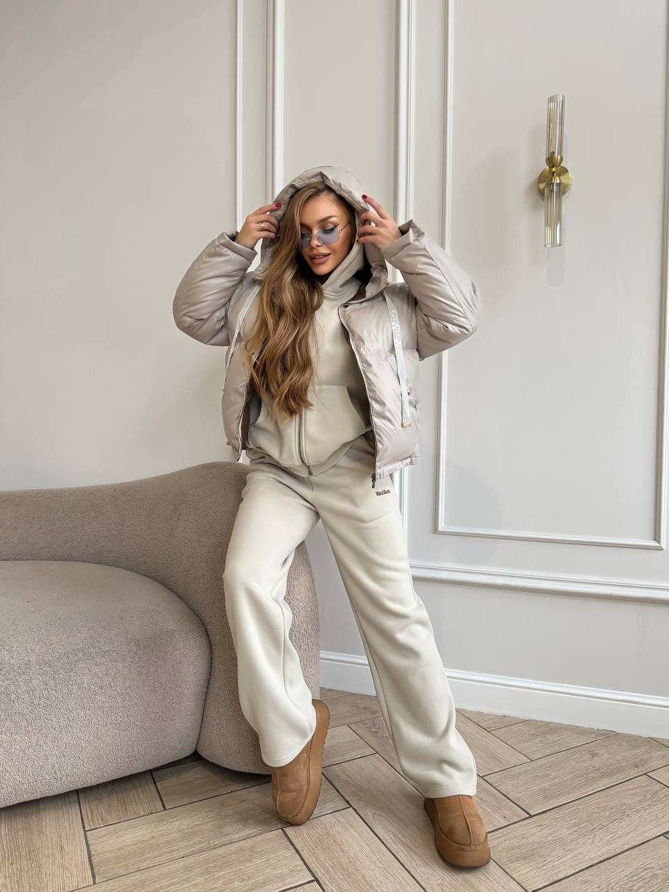 стильные пуховики,пуховик бежевый,куртка модная,стильная куртка,женский пуховик