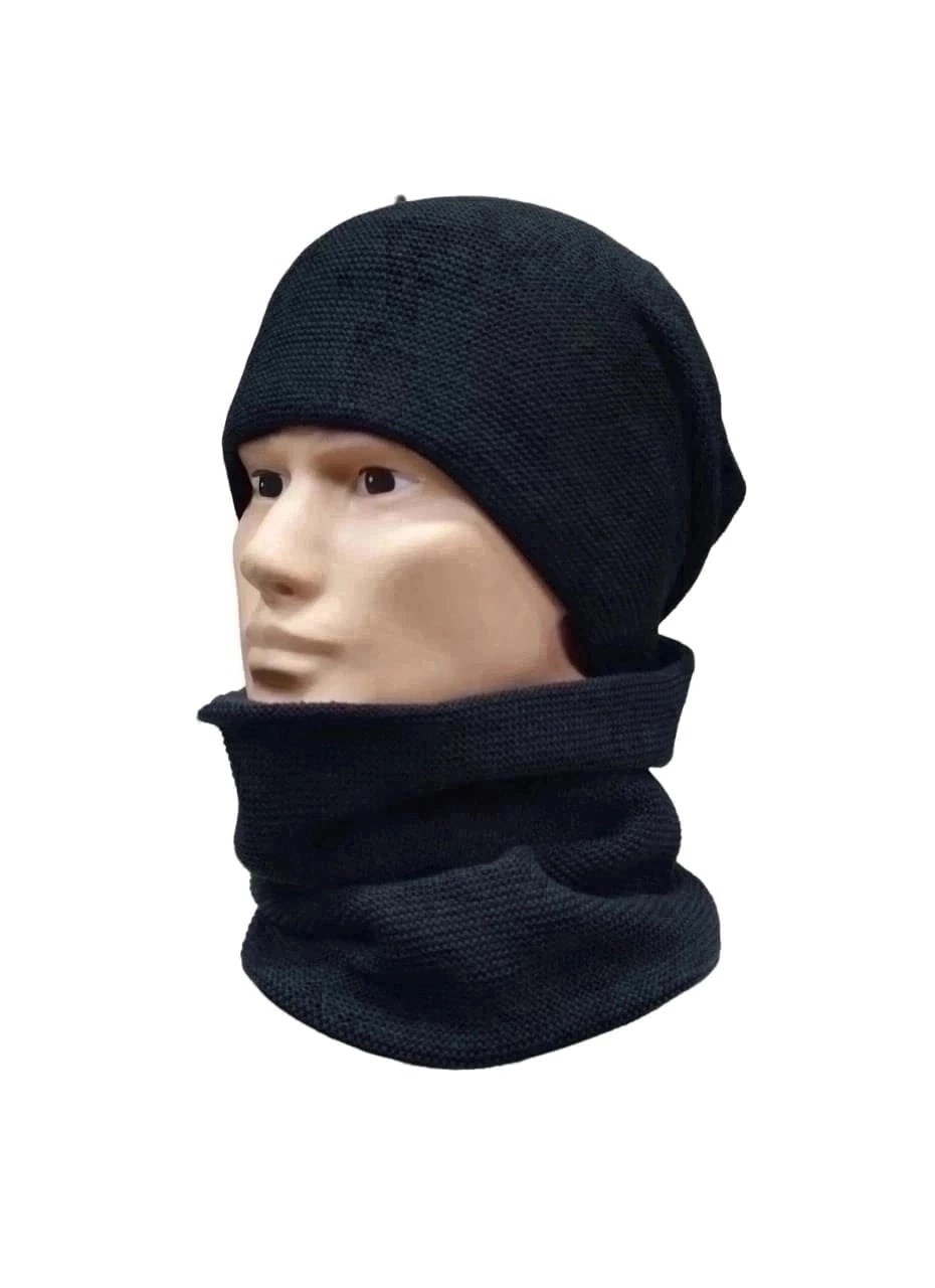 мужская шапка со снудом,шапка и снуд,комплект шапка снуд,шапка шарф комплект,шапка зимняя со снудом