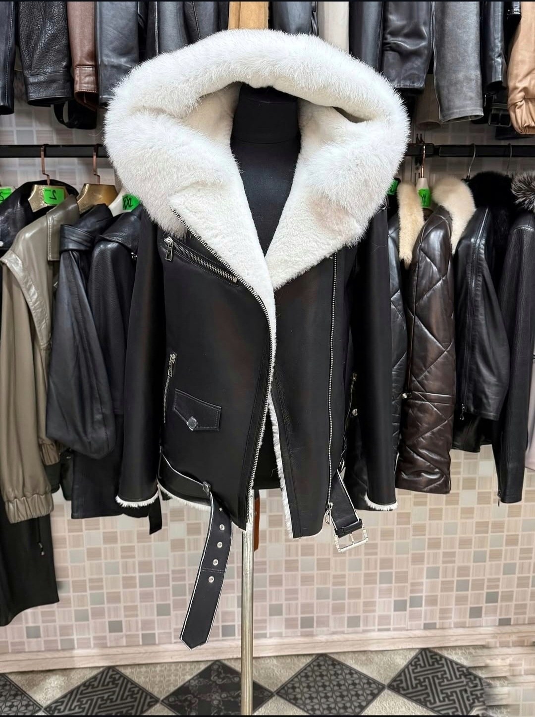 женская дубленка авиатор из экокожи,дубленка женская,дубленка авиатор,дубленка авиатор женская,дублёнка авиатор женская 2025