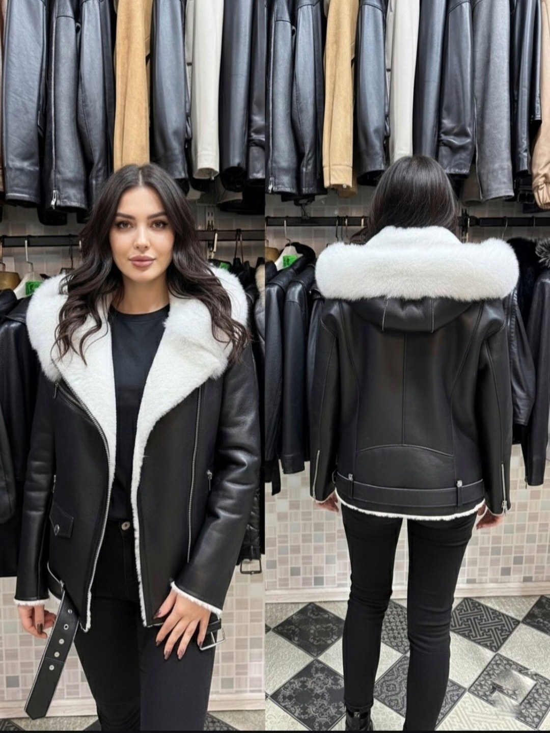 женская дубленка авиатор из экокожи,дубленка женская,дубленка авиатор,дубленка авиатор женская,дублёнка авиатор женская 2025