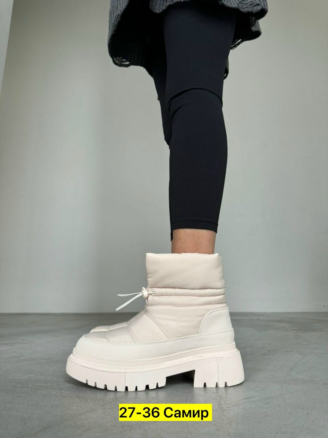 дутики женские,ботинки сапоги,дутики на массивной подошве,, женская зимняя