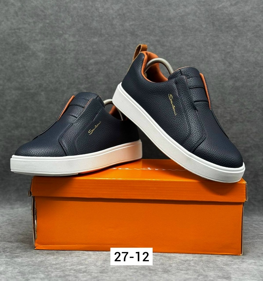 ,слипоны мужские,слипоны santoni, мужская,кеды мужские кожаные