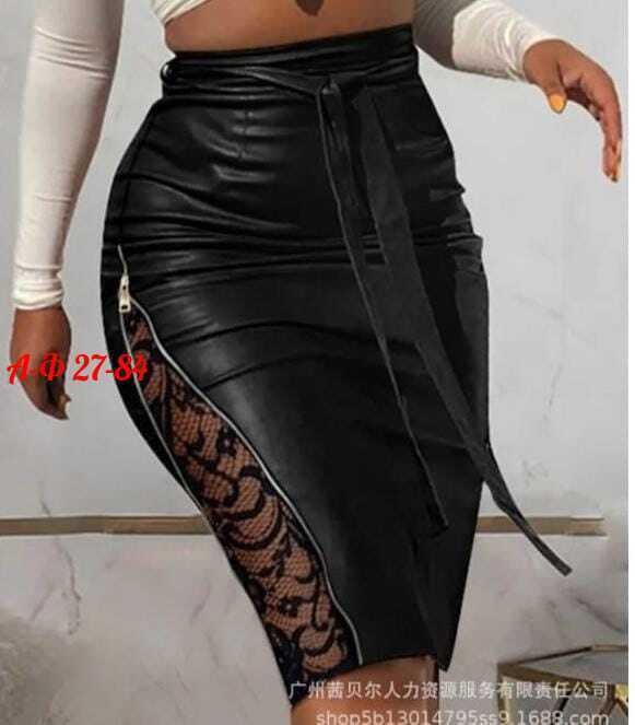 юбка из экокожи,кожаная юбка с разрезом,юбка женская из экокожи,юбка из искусственной кожи,женская юбка кожаная