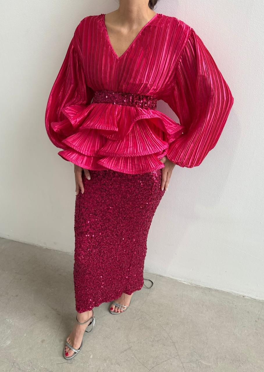 платье вечернее,плиссированная блузка,плиссированная юбка,платье стильное,вечерние костюмы