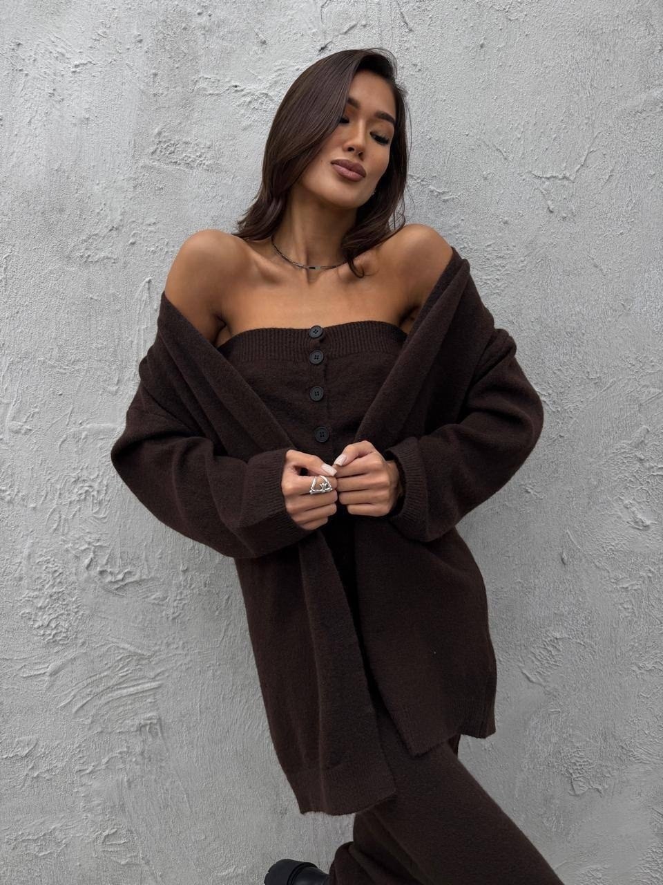 комплект кардиган,элегантные кардиганы,трикотажные костюмы,кофта кардиган,бежевый кардиган