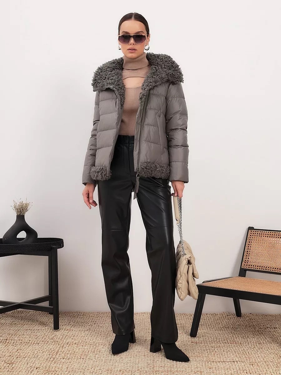 куртка пуховик,куртка зимняя missfofo,пуховик женский,куртка женская,консо пуховик бежевый