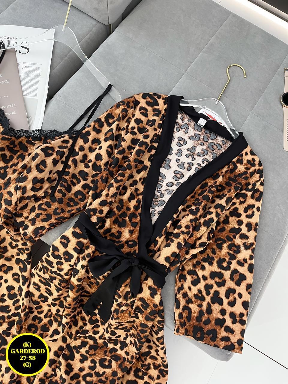 пеньюар женский халат,пеньюар комплект халат,женский халат,халат леопардовый,халат пеньюар