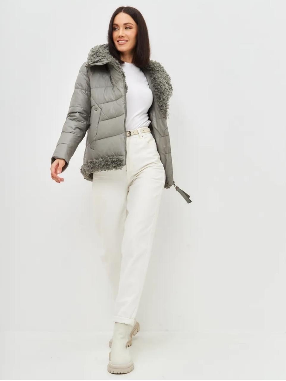 куртка пуховик,куртка зимняя missfofo,пуховик женский,куртка женская,консо пуховик бежевый