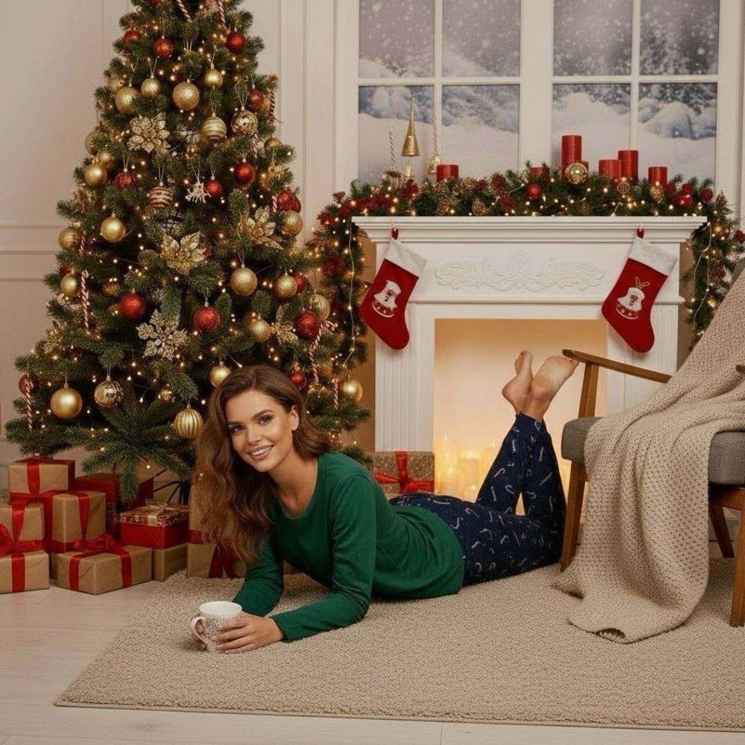 пижама новогодняя,пижама на новый год,женский домашний комплект,женская пижама с брюками,костюм женский домашний