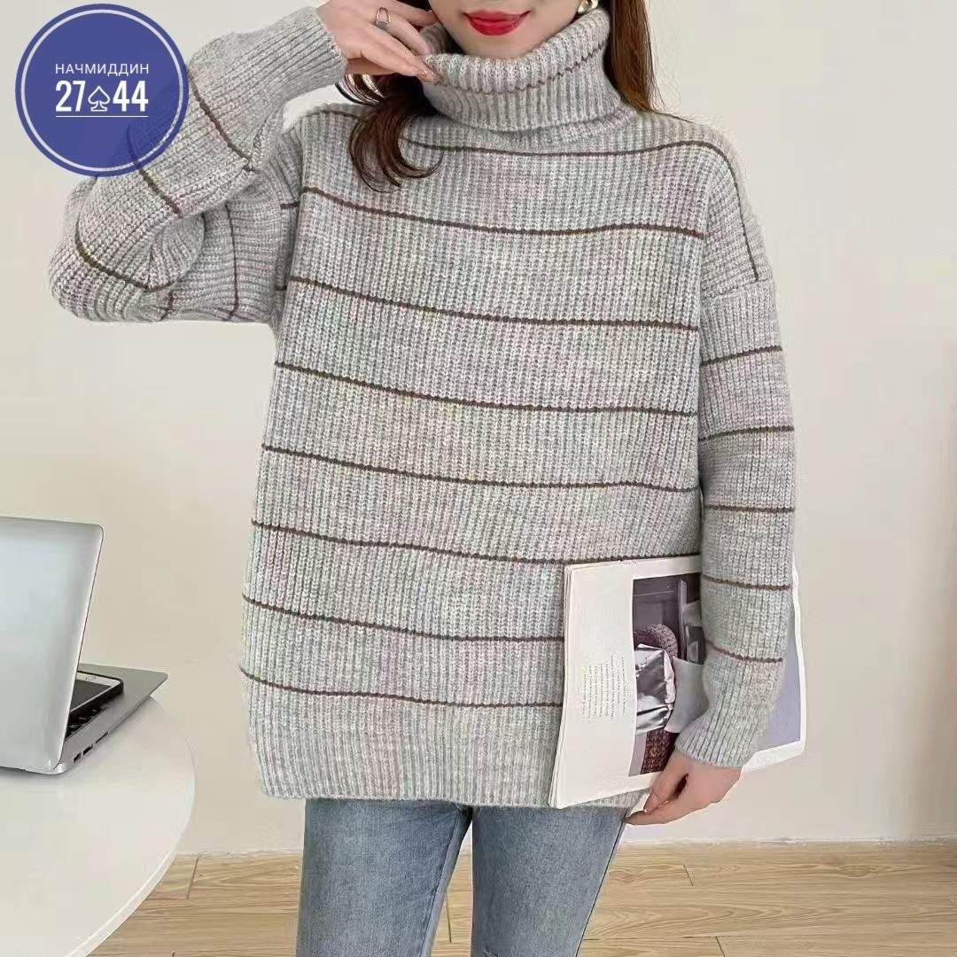 женский свитер,свитер повседневный,свитер с высоким воротником,свитер пуловер,свитер с высоким воротом