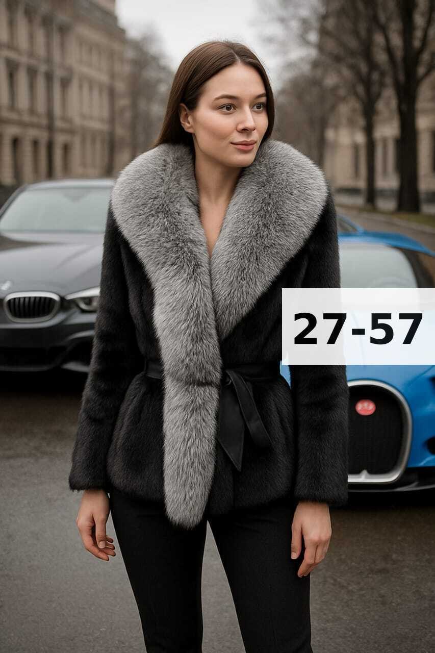 норковая шуба с чернобуркой,шуба из натурального меха,шуба женская,норковая шуба,шуба короткая