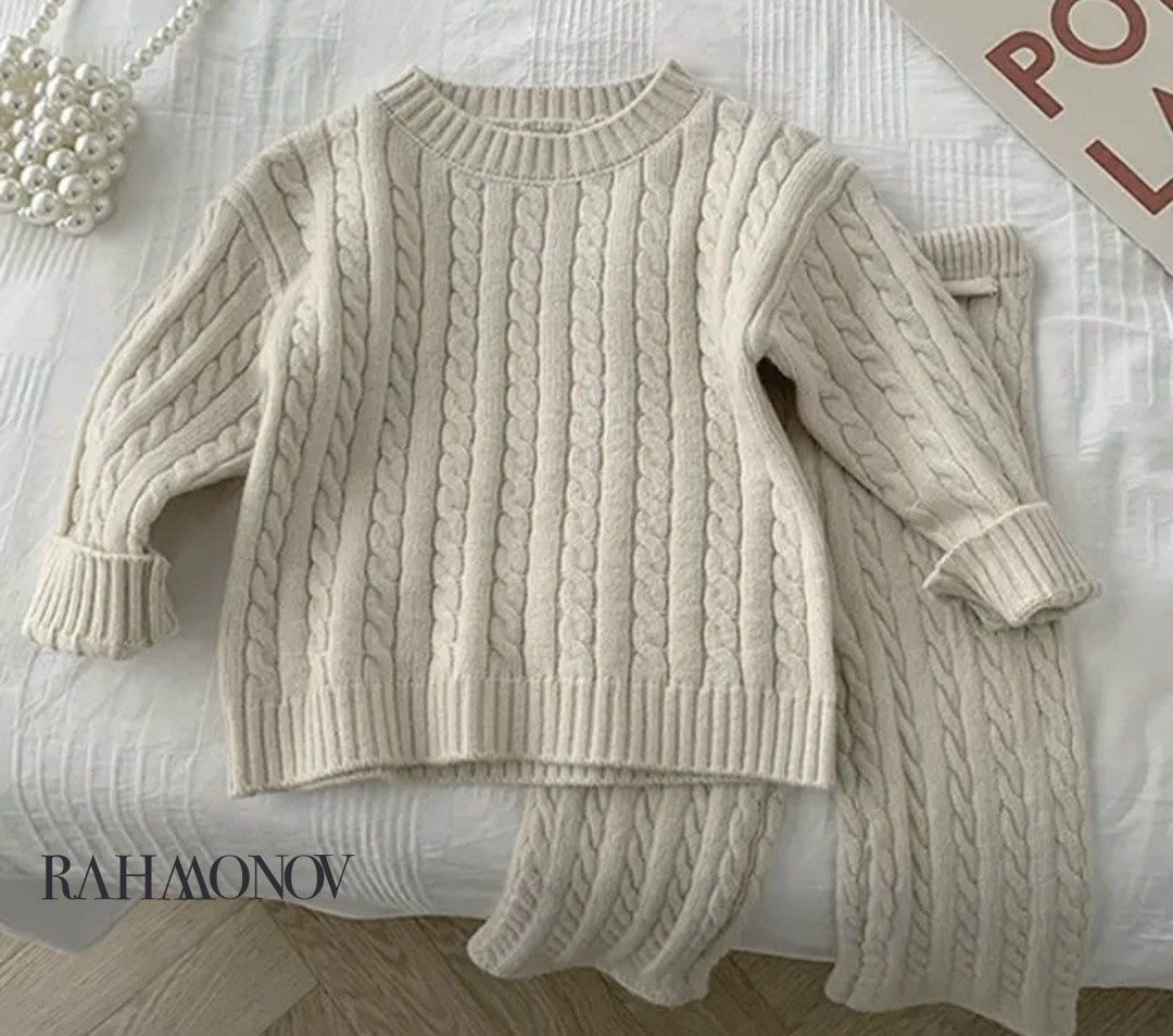 вязаные свитера,вязаные костюмы,комплект из свитера,вязаный свитер детский,теплый вязаный свитер