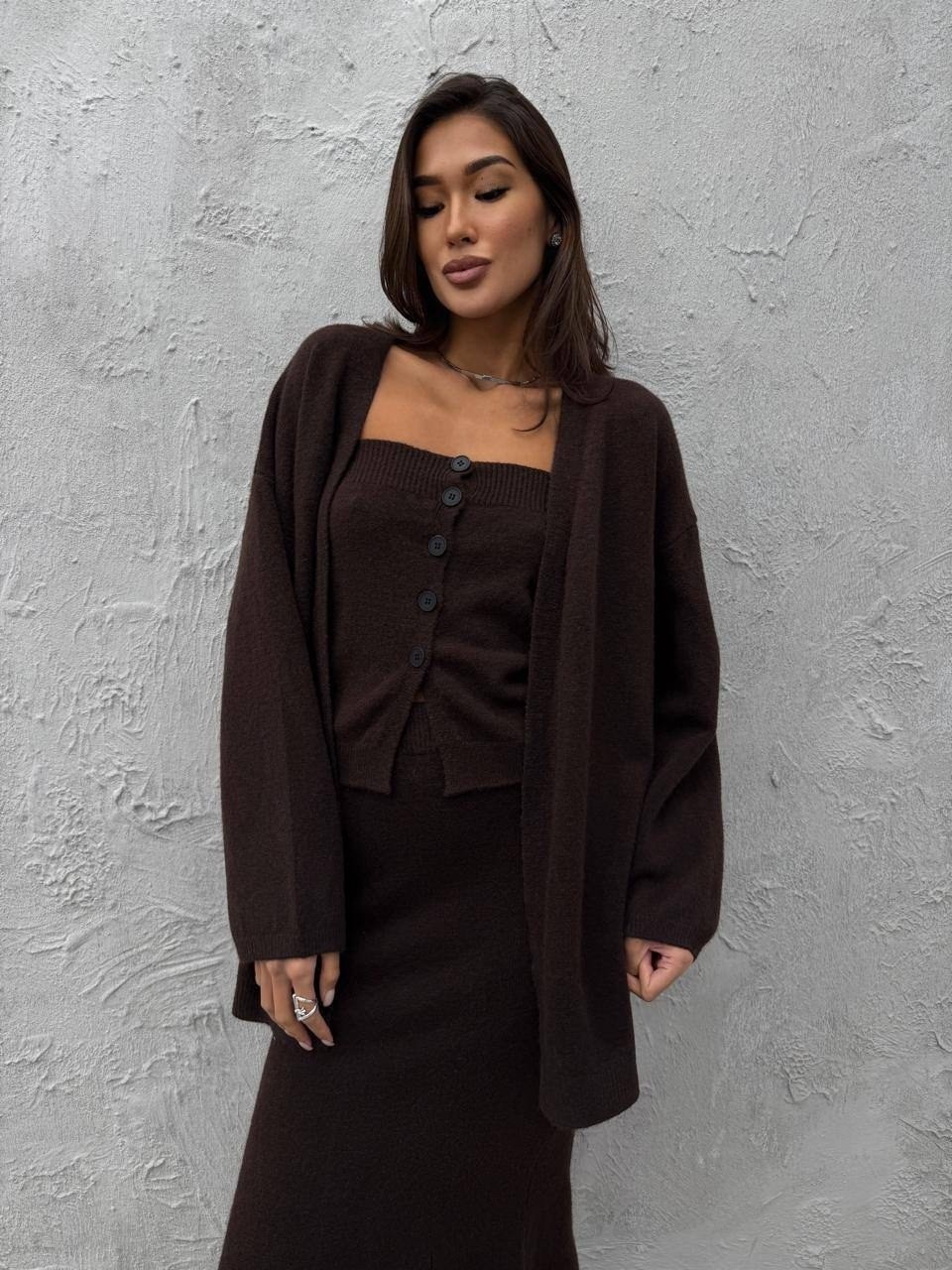 комплект кардиган,элегантные кардиганы,трикотажные костюмы,кофта кардиган,бежевый кардиган