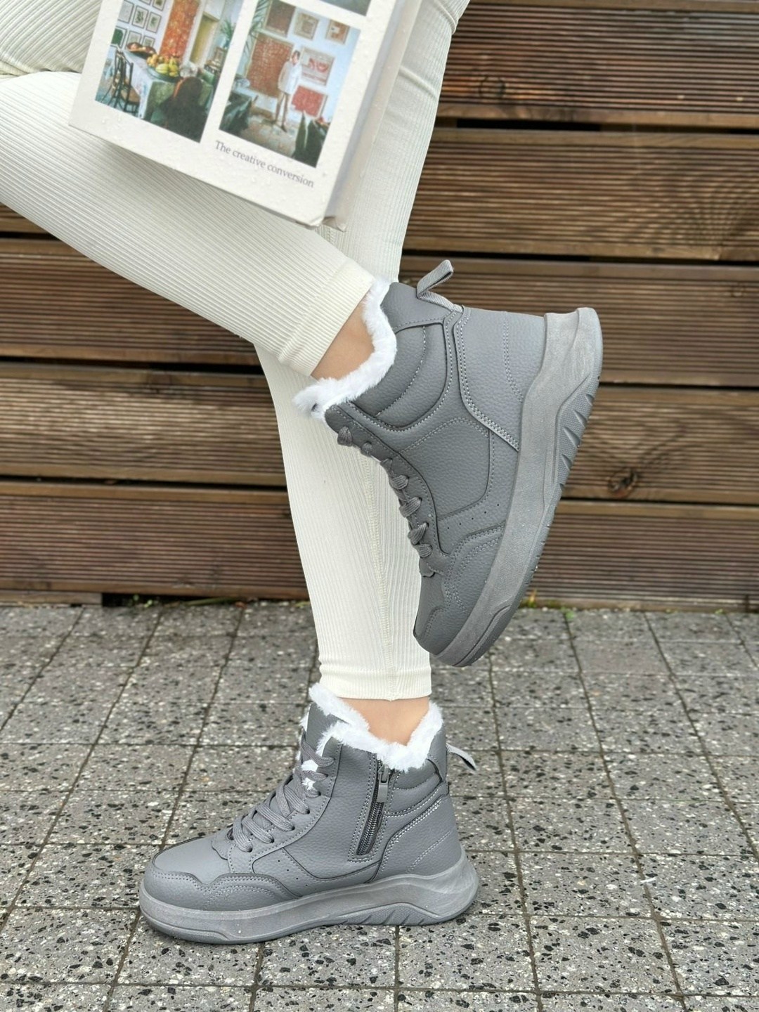 женские кроссовки зимние серые,,женские зимние кроссовки,зимние кроссовки,теплые кроссовки