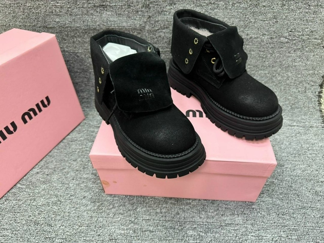 ,женские ботинки, женская ,ботинки miu miu,ботинки замша
