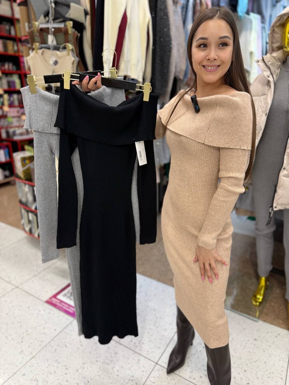 трикотажное платье,платье женская,вязаное платье,платье лапша,теплое платье