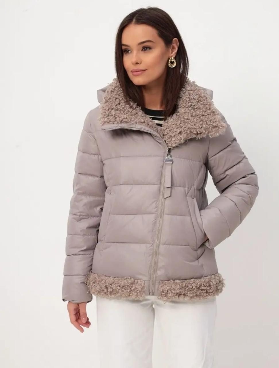 куртка пуховик,куртка зимняя missfofo,пуховик женский,куртка женская,консо пуховик бежевый