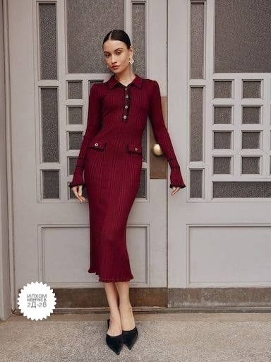 трикотажное платье теплое,трикотажное платье макси,приталенное трикотажное платье,трикотажное платье,трикотажное платье миди