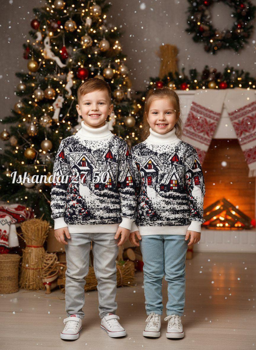 детский свитер,кофта новогодняя,свитер детский с оленями,детский джемпер,свитер для девочек