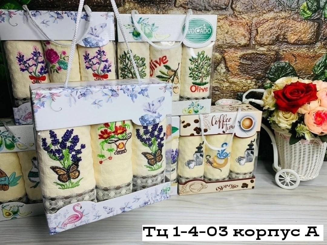 набор кухонные полотенец,полотенчики неделька,полотенца кухонные вафельные набор,полотенца кухонные набор подарочный,вафельные кухонные полотенца в коробке