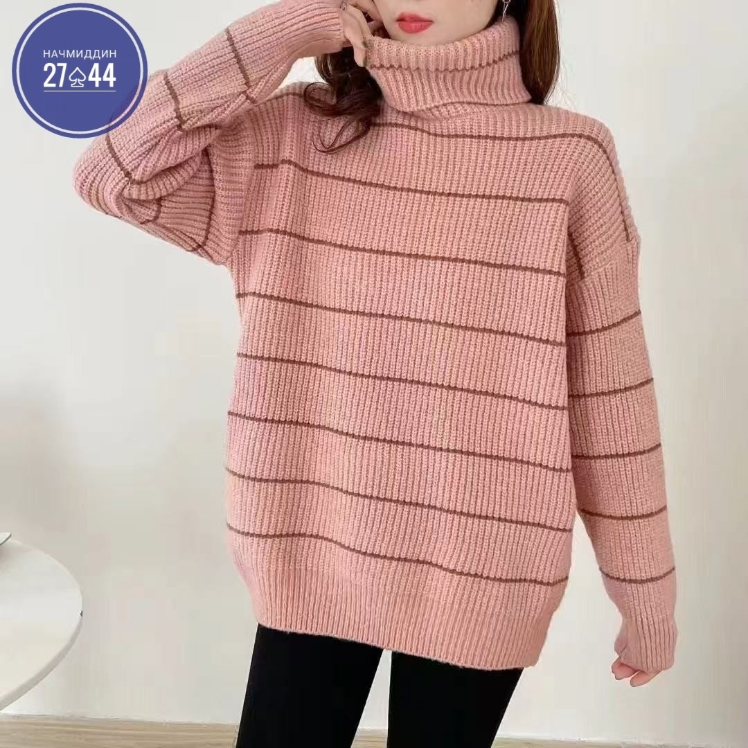 женский свитер,свитер повседневный,свитер с высоким воротником,свитер пуловер,свитер с высоким воротом