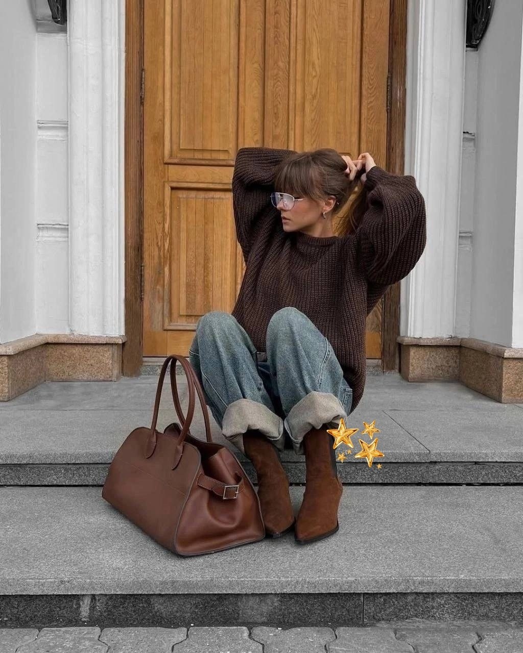 свитеры модные,объемный свитер,коричневый свитер,женский свитер оверсайз