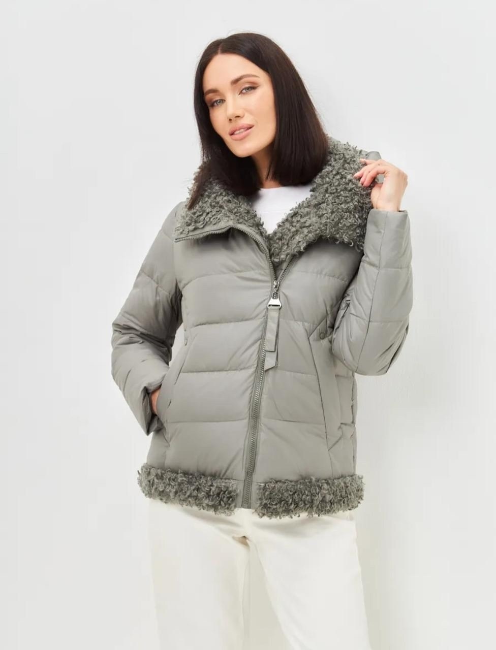 куртка пуховик,куртка зимняя missfofo,пуховик женский,куртка женская,консо пуховик бежевый