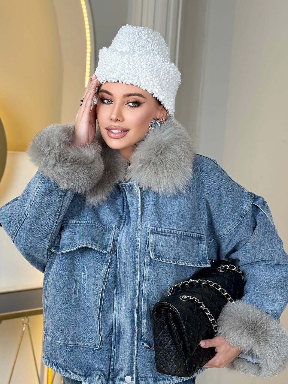 женская джинсовая куртка с мехом,джинсовая куртка с мехом,куртка с мехом,джинсовка с мехом,куртка женская с мехом