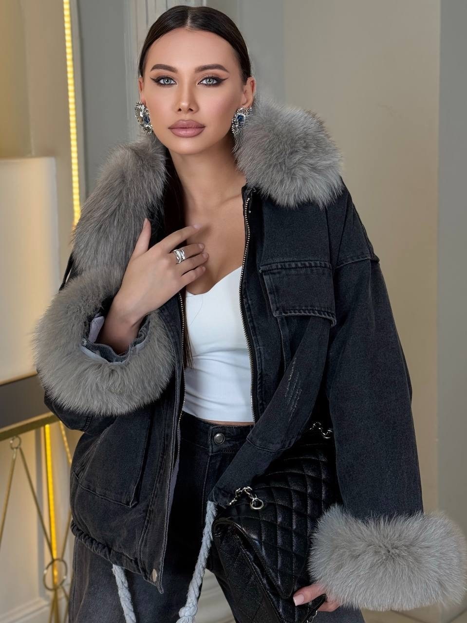 джинсовая куртка с мехом,женская джинсовая куртка с мехом,джинсовая куртка с меховым воротником,куртка с мехом,джинсовая куртка