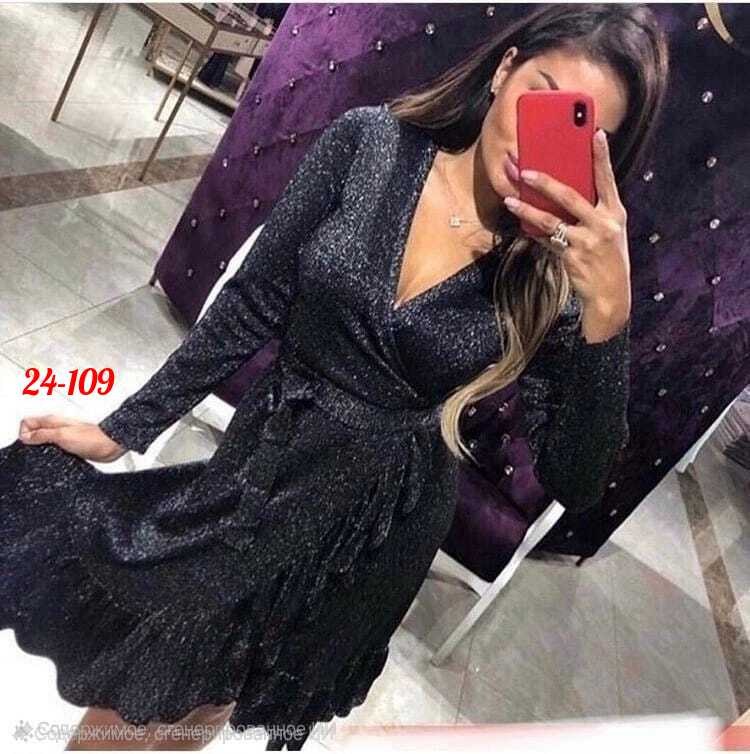 трикотажное платье с люрексом,трикотажное платье на запах с воланами,женское трикотажное платье,модели вечерних платьев из люрекса,платье женская