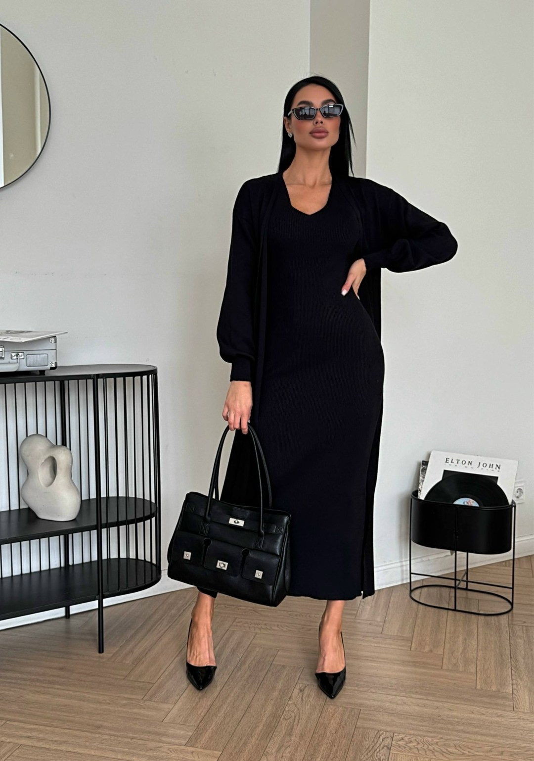 комплект кардиган,вязаные платья,платье кардиган,платье лапша с кардиганом,кардиган