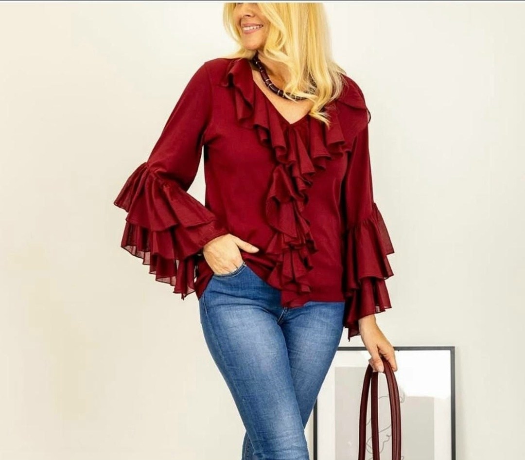 блузка с оборками,блузка с рюшами,женская блузка,блузка модная,блуза