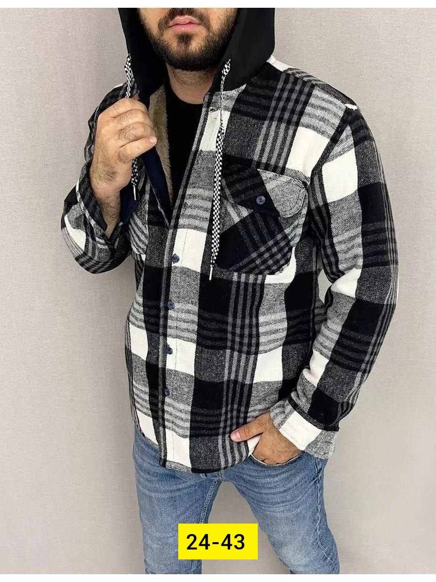 рубашка на меху с капюшоном,рубашка на меху,рубашка с капюшоном,теплая рубашка,рубашка куртка в клетку теплая с капюшоном